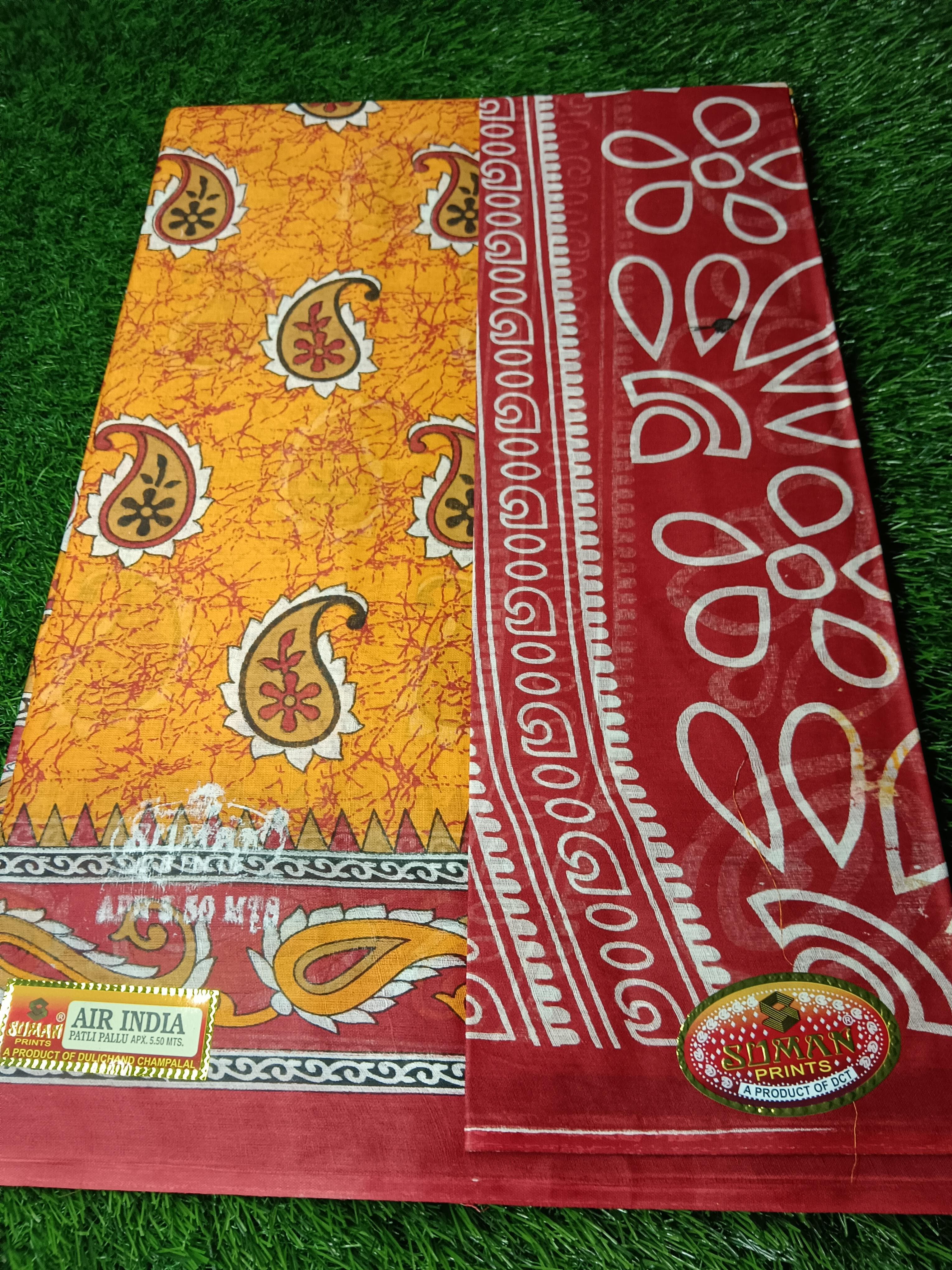 air india cooton saree